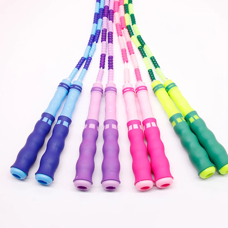 Adjustable Beaded Jump Rope for Home Cardio image 0